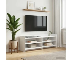 TV staliukas Televizoriaus spintelė 135 x 33 x 47 cm Balta Apdirbta mediena