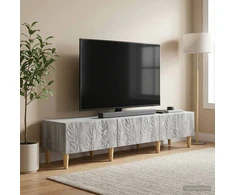 TV staliukas Televizoriaus spintelė 147 x 34,5 x 30 cm Pilka Sonoma