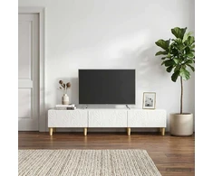 TV staliukas Televizoriaus spintelė 147 x 34,5 x 30 cm Itin blizgi balta