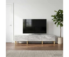TV staliukas Televizoriaus spintelė 147 x 34,5 x 30 cm Betono pilka