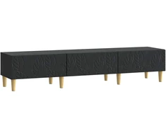 TV staliukas Televizoriaus spintelė 147 x 34,5 x 30 cm Juoda
