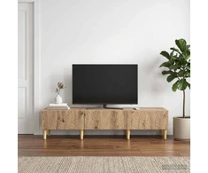 TV staliukas Televizoriaus spintelė 147 x 34,5 x 30 cm Artisano ąžuolo