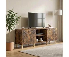 TV staliukas Televizoriaus spintelė 150 x 31 x 50 cm Dūminio ąžuolo