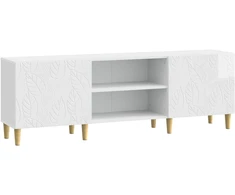 TV staliukas Televizoriaus spintelė 150 x 31 x 50 cm Itin blizgi balta