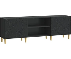 TV staliukas Televizoriaus spintelė 150 x 31 x 50 cm Juoda Apdirbta mediena