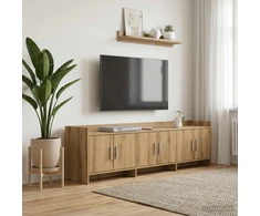 TV staliukas Televizoriaus spintelė 168 x 33 x 47 cm Artisano ąžuolo