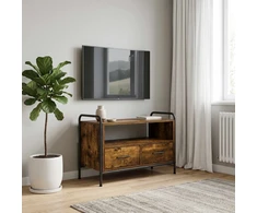TV staliukas Televizoriaus spintelė 67,5 x 33 x 50 cm Dūminio ąžuolo