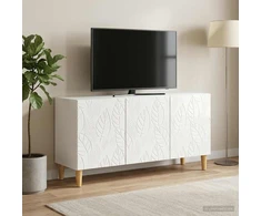 TV staliukas Televizoriaus spintelė 99 x 34,5 x 50 cm Itin blizgi balta