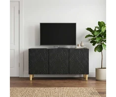 TV staliukas Televizoriaus spintelė 99 x 34,5 x 50 cm Juoda Apdirbta mediena