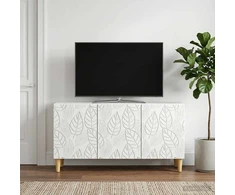 TV staliukas Televizoriaus spintelė 99 x 34,5 x 50 cm Balta Apdirbta mediena