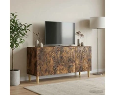 TV staliukas Televizoriaus spintelė 99 x 34,5 x 50 cm Dūminio ąžuolo