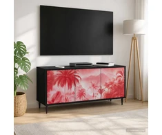 TV staliukas Televizoriaus spintelė AACHEN 102 x 33 x 51 cm Juodojo ąžuolo