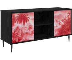 TV staliukas Televizoriaus spintelė AACHEN 102 x 33 x 51 cm Juodojo ąžuolo
