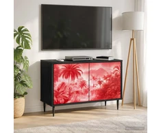 TV staliukas Televizoriaus spintelė AACHEN 69 x 33 x 50,5 cm Juodojo ąžuolo