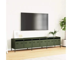 TV staliukas Televizoriaus spintelė, alyvuogių, 202x39x43,5cm, plienas