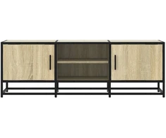 TV staliukas Televizoriaus spintelė, ąžuolo, 120x35x41cm, mediena ir metalas