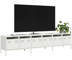 TV staliukas Televizoriaus spintelė, balta, 202x39x43,5cm, plienas