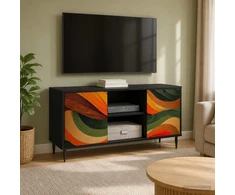 TV staliukas Televizoriaus spintelė BONN 102 x 33 x 51 cm Juodojo ąžuolo