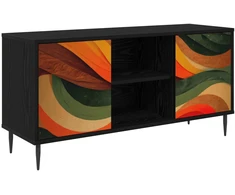 TV staliukas Televizoriaus spintelė BONN 102 x 33 x 51 cm Juodojo ąžuolo