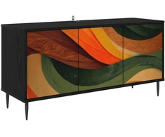 TV staliukas Televizoriaus spintelė BONN 102 x 33 x 51 cm Juodojo ąžuolo
