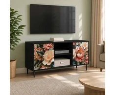 TV staliukas Televizoriaus spintelė BORNE 102 x 33 x 51 cm Juodojo ąžuolo