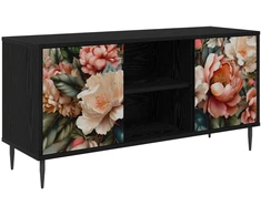 TV staliukas Televizoriaus spintelė BORNE 102 x 33 x 51 cm Juodojo ąžuolo