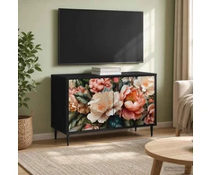TV staliukas Televizoriaus spintelė BORNE 69 x 33 x 50,5 cm Juodojo ąžuolo