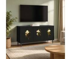 TV staliukas Televizoriaus spintelė BREMEN 102 x 33 x 51 cm Juodojo ąžuolo