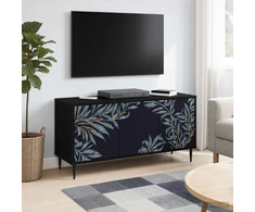 TV staliukas Televizoriaus spintelė DOKKUM 102 x 33 x 51 cm Juodojo ąžuolo