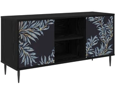 TV staliukas Televizoriaus spintelė DOKKUM 102 x 33 x 51 cm Juodojo ąžuolo