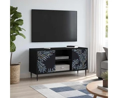 TV staliukas Televizoriaus spintelė DOKKUM 102 x 33 x 51 cm Juodojo ąžuolo