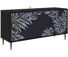 TV staliukas Televizoriaus spintelė DOKKUM 102 x 33 x 51 cm Juodojo ąžuolo