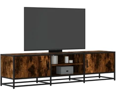 TV staliukas Televizoriaus spintelė, dūminė, 160x35x41cm, mediena ir metalas