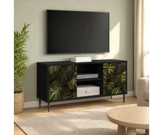 TV staliukas Televizoriaus spintelė ELBURG 102 x 33 x 51 cm Juodojo ąžuolo