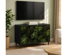 TV staliukas Televizoriaus spintelė ELBURG 69 x 33 x 50,5 cm Juodojo ąžuolo