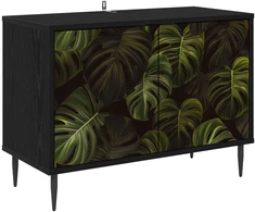 TV staliukas Televizoriaus spintelė ELBURG 69 x 33 x 50,5 cm Juodojo ąžuolo