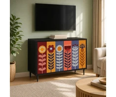 TV staliukas Televizoriaus spintelė ESSEN 69 x 33 x 50,5 cm Juodojo ąžuolo