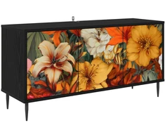 TV staliukas Televizoriaus spintelė GENNEP 102 x 33 x 51 cm Juodojo ąžuolo