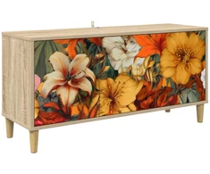 TV staliukas Televizoriaus spintelė GENNEP 102 x 33 x 50 cm Sonoma ąžuolo