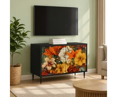 TV staliukas Televizoriaus spintelė GENNEP 69 x 33 x 50,5 cm Juodojo ąžuolo