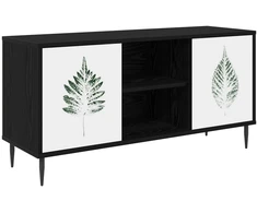 TV staliukas Televizoriaus spintelė HANAU 102 x 33 x 51 cm Juodojo ąžuolo