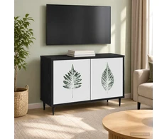 TV staliukas Televizoriaus spintelė HANAU 69 x 33 x 50,5 cm Juodojo ąžuolo