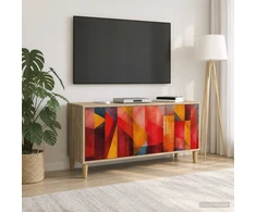 TV staliukas Televizoriaus spintelė HEESCH 102 x 33 x 50 cm Sonoma ąžuolo