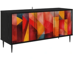 TV staliukas Televizoriaus spintelė HEESCH 102 x 33 x 51 cm Juodojo ąžuolo