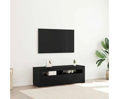 TV staliukas Televizoriaus spintelė su LED Juodas ąžuolas 120 x 35 x 40 cm
