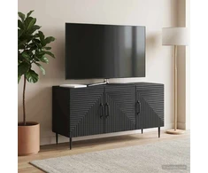 TV staliukas Televizoriaus spintelė Juoda 99 x 34,5 x 50 cm Apdirbta mediena
