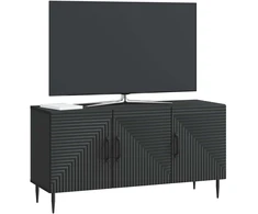 TV staliukas Televizoriaus spintelė Juoda 99 x 34,5 x 50 cm Apdirbta mediena