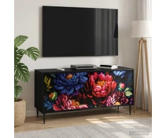 TV staliukas Televizoriaus spintelė KIEL 102 x 33 x 51 cm Juodojo ąžuolo