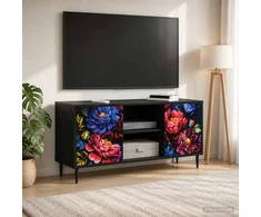 TV staliukas Televizoriaus spintelė KIEL 102 x 33 x 51 cm Juodojo ąžuolo