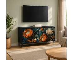 TV staliukas Televizoriaus spintelė LOCHEM 102 x 33 x 51 cm Juodojo ąžuolo